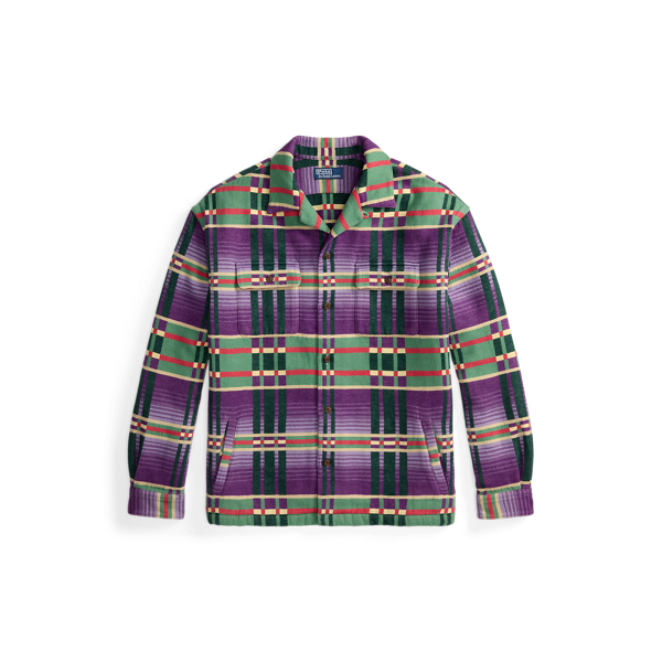 Classic Fit Plaid Flannel Camp Shirt