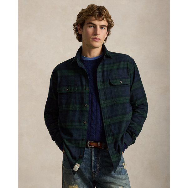 Classic-Fit Flanell-Arbeitshemd Polo Ralph Lauren in Navy/Wald multi 1