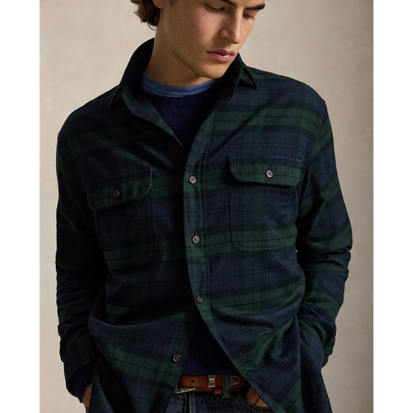 Classic-Fit Flanell-Arbeitshemd Polo Ralph Lauren in Navy/Wald multi 6