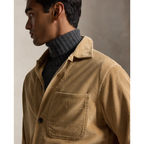 Utility-Hemdjacke aus Kordsamt