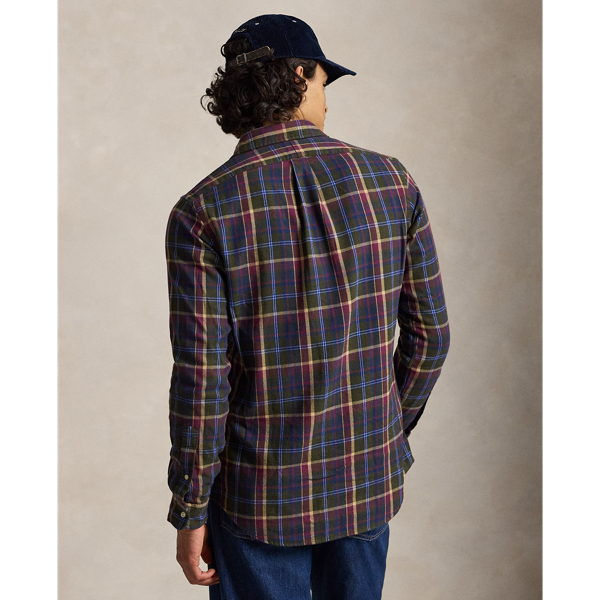 Classic Fit Plaid Brushed Flannel Shirt