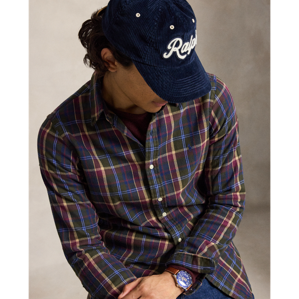 Classic Fit Plaid Brushed Flannel Shirt