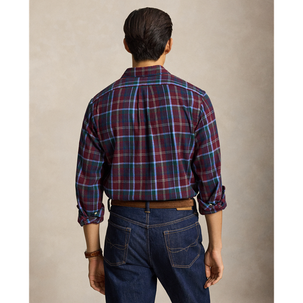 Classic Fit Plaid Brushed Flannel Shirt
