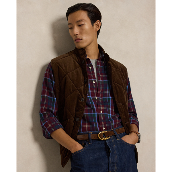 Classic Fit Plaid Brushed Flannel Shirt