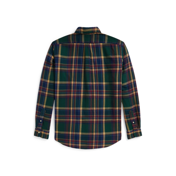 Polo Ralph Lauren 클래식핏 플래드 브러시 플란넬 셔츠 포리스트 버건디 멀티 2