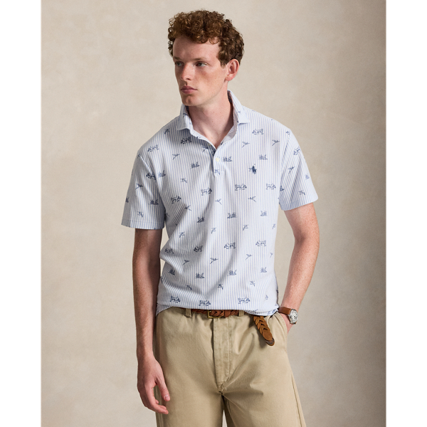 Custom Slim Fit Dog-and-Pheasant Polo