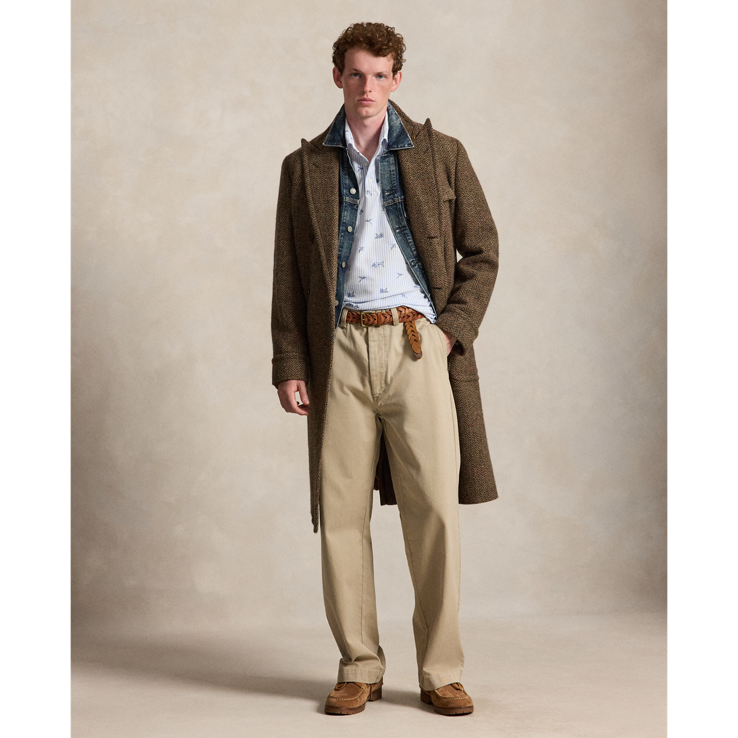 Мужская рубашка-поло Ralph Lauren Custom Slim Fit с собакой и фазаном, цвет: Field And Pheasant — фото 1