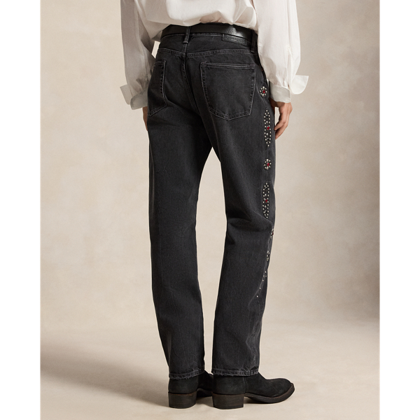 Jeans Heritage Straight-Fit con borchie