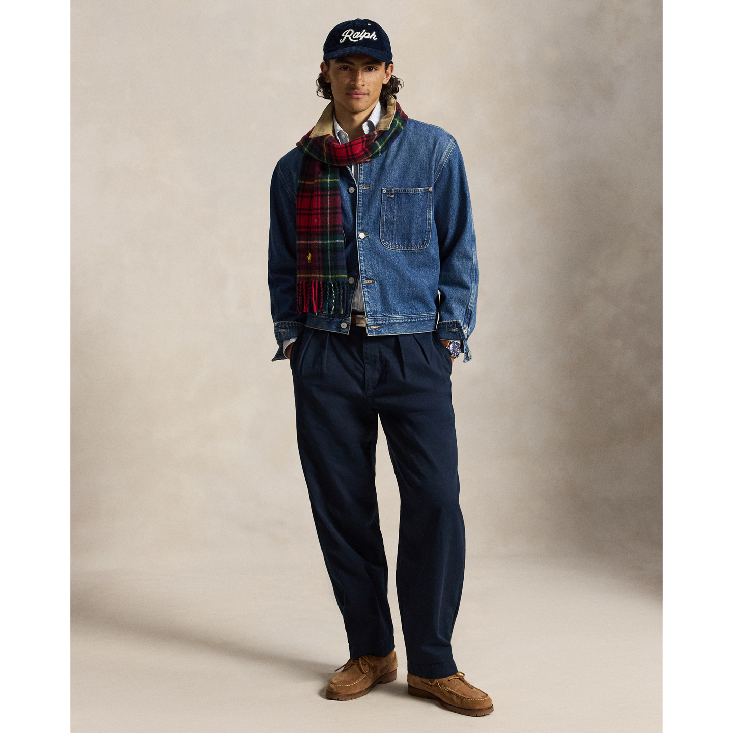 Мужские брюки Polo Ralph Lauren Suffield Relaxed Fit Chino, цвет: Тёмно-синий — фото 4