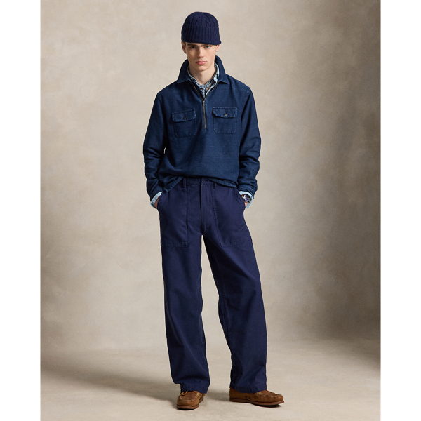 Relaxed Fit Reverse-Sateen Trouser