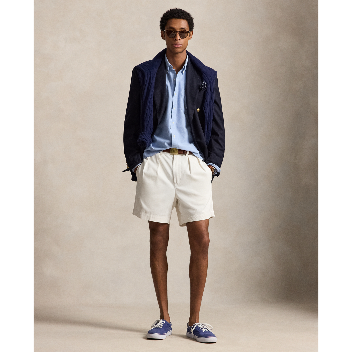 Мужская рубашка Polo Ralph Lauren Classic Fit Laurel Crest Oxford, цвет: Синий — фото 1