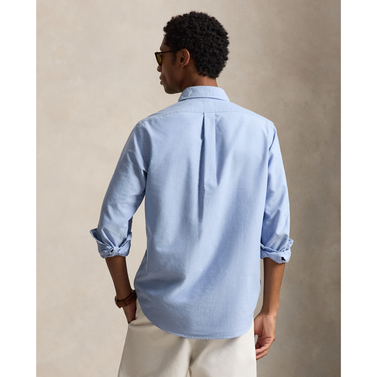 Мужская рубашка Polo Ralph Lauren Classic Fit Laurel Crest Oxford, цвет: Синий — фото 2