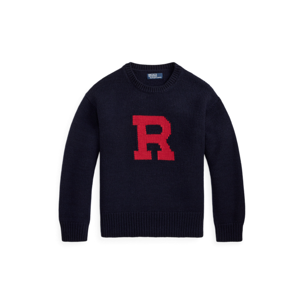 Relaxed Fit Wool Letter Sweater