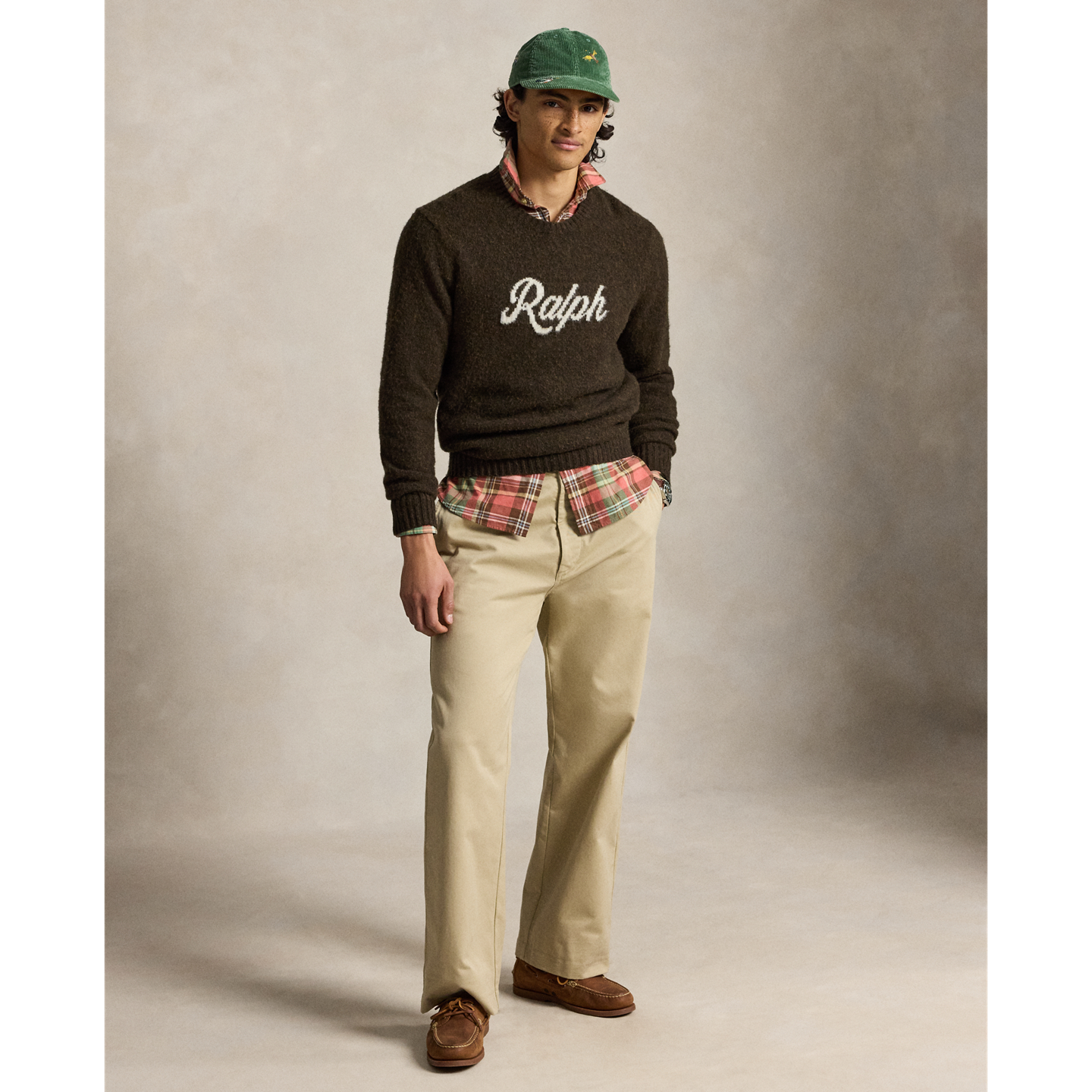 Мужской свитер Ralph Lauren The Ralph Logo, цвет: Коричневый комбинированный — фото 1