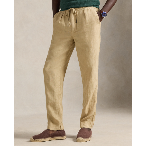 Lateef Slim Tapered Fit Linen Pant Polo Ralph Lauren en Kaki classique 4