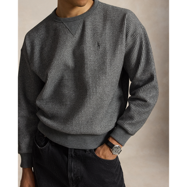Relaxed fit wafelgebreid sweatshirt