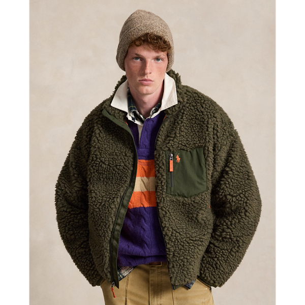 Relaxed Fit Pile Fleece Jacket