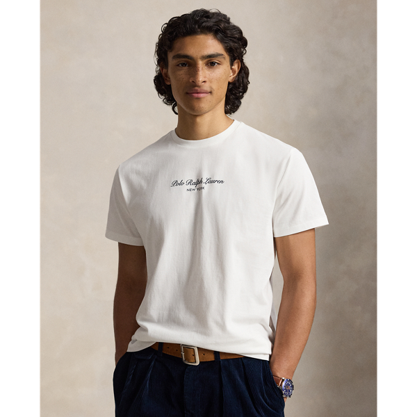 White Classic Fit Logo Jersey T-Shirt Polo Ralph Lauren 1