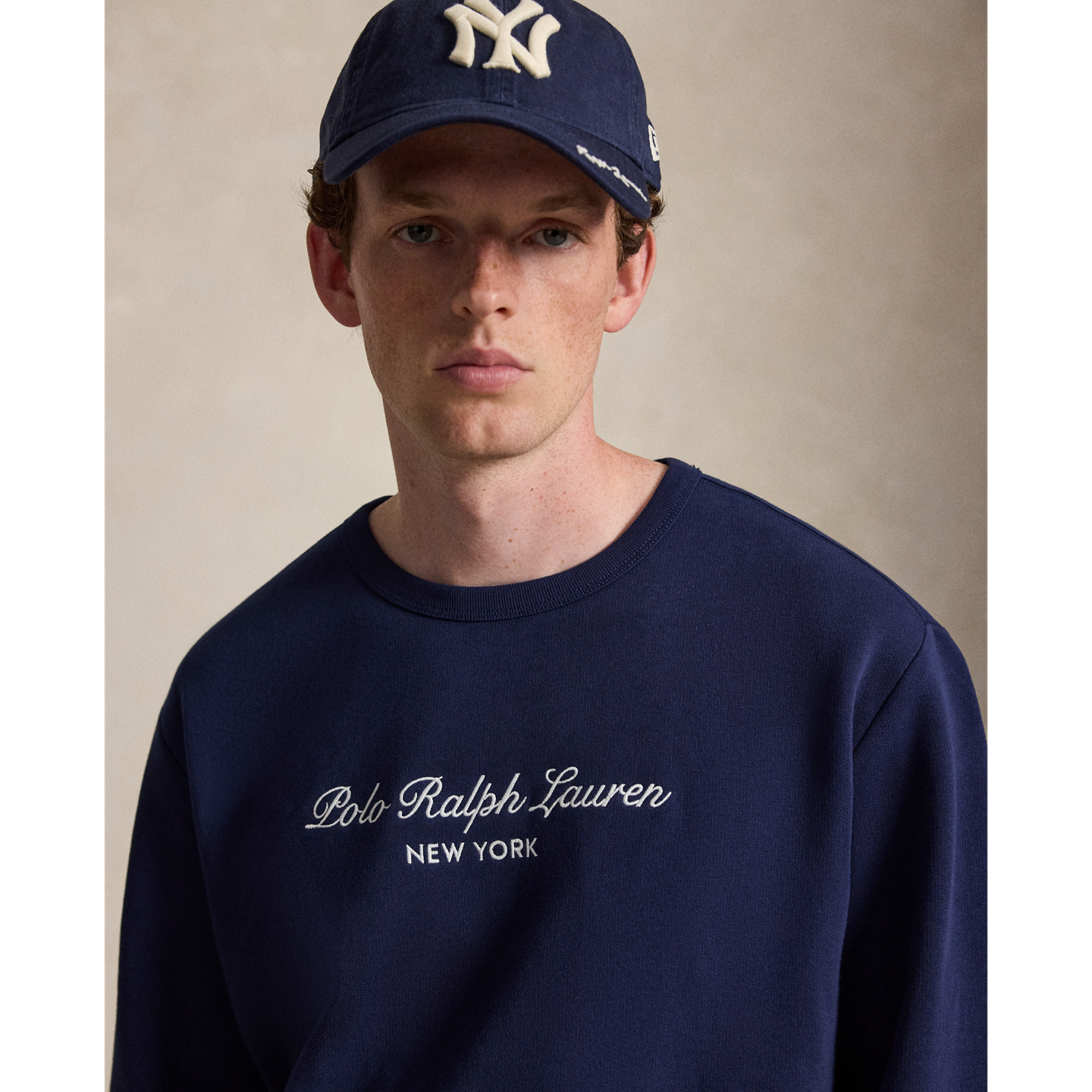 Мужская толстовка Ralph Lauren Logo Fleece, цвет: Тёмно-синий — фото 3