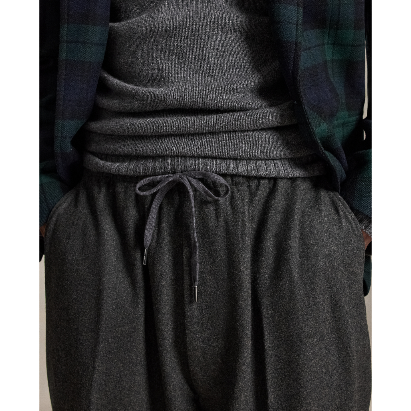 Мужские брюки Polo Ralph Lauren Relaxed Fit Wool Easy, цвет: Угольный — фото 3