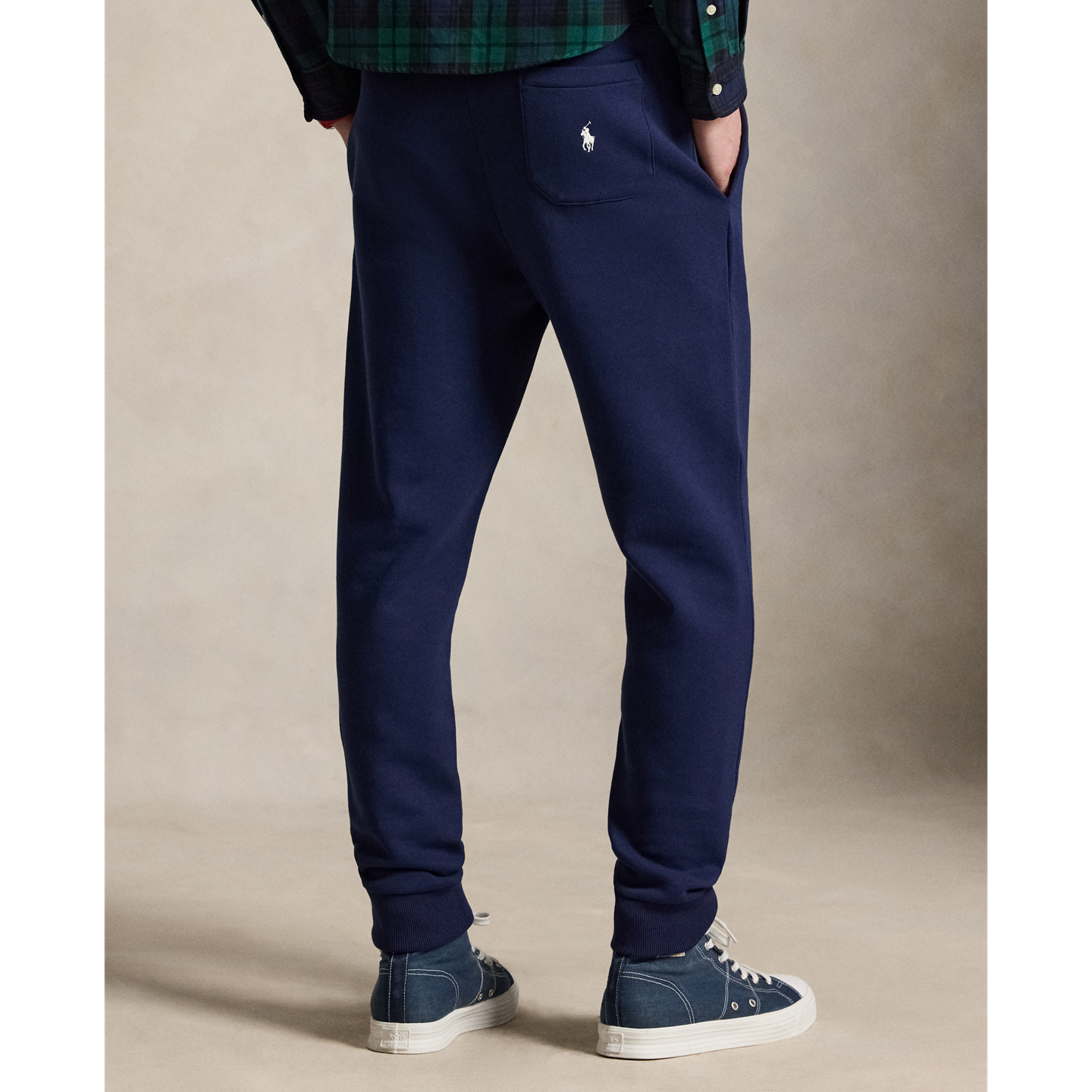 Мужские брюки Polo Ralph Lauren Logo Fleece Jogger, цвет: Тёмно-синий — фото 2