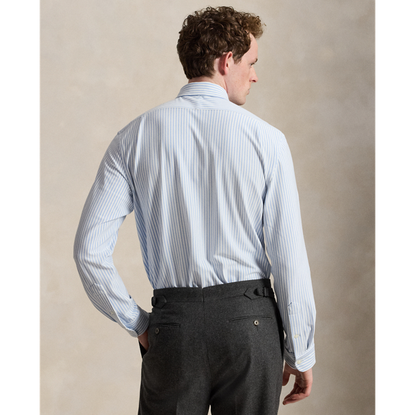 Striped Stretch Knit Oxford Shirt