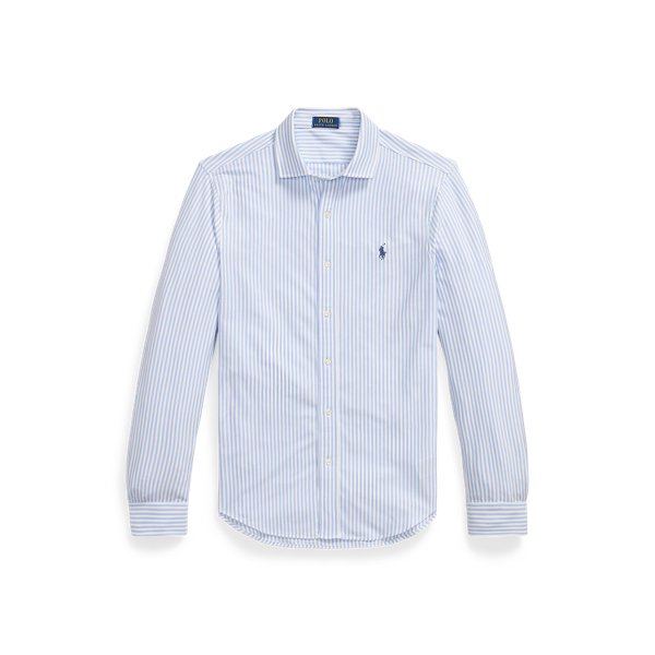 Striped Stretch Knit Oxford Shirt
