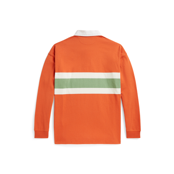 Big fit gestreept jersey rugbyshirt