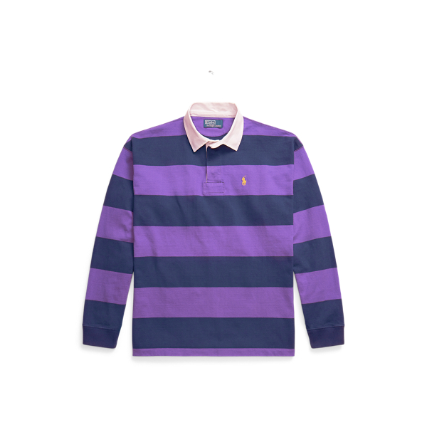 Maglia da rugby in jersey Big-Fit Polo Ralph Lauren in Viola cravatta/Cobalto sc 1