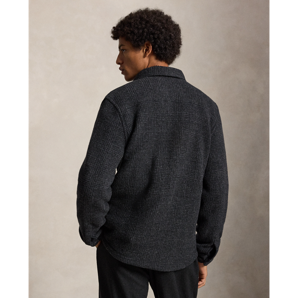 Plaid Wool Blend Overshirt