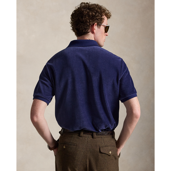 Classic Fit Knit Corduroy Polo Shirt