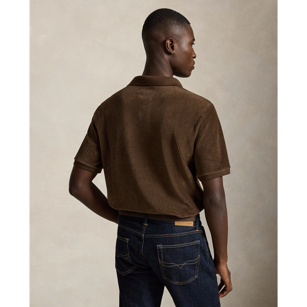 Classic Fit Knit Corduroy Polo Shirt