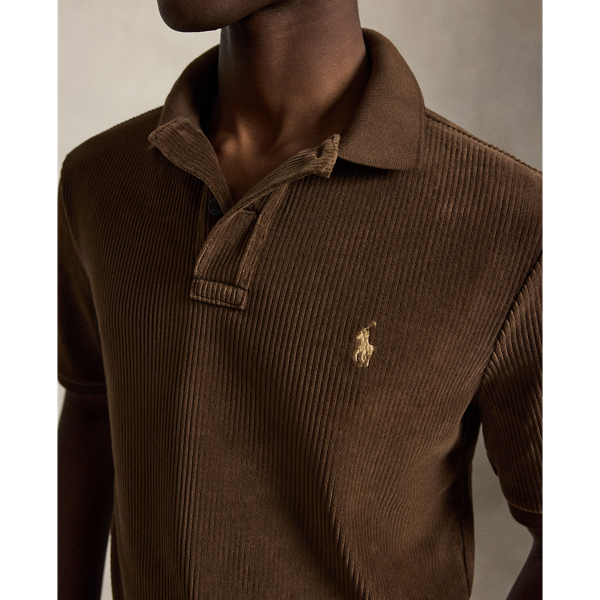 Classic Fit Knit Corduroy Polo Shirt