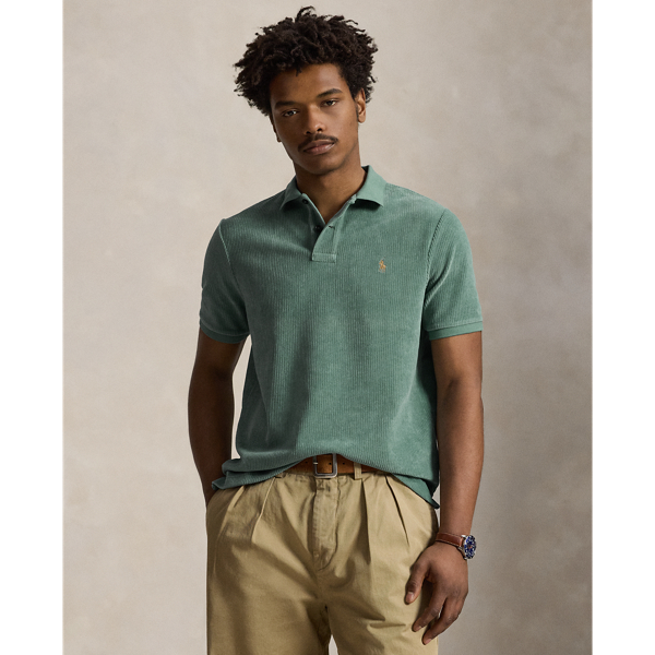 Classic Fit Knit Corduroy Polo Shirt
