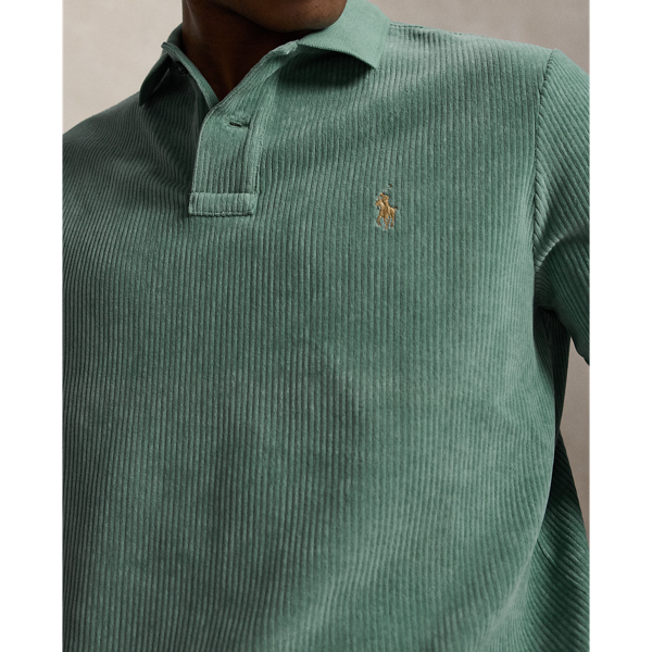Classic Fit Knit Corduroy Polo Shirt