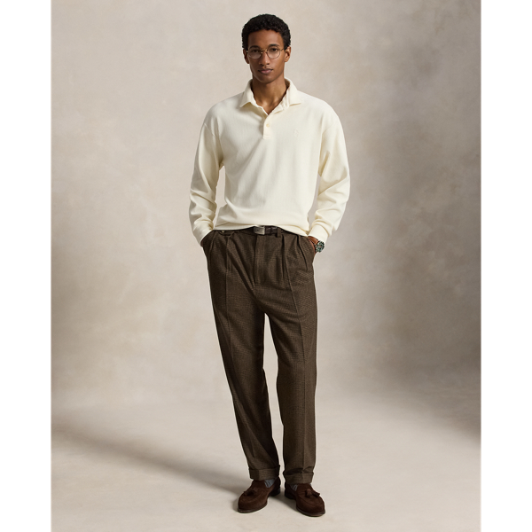 Relaxed Fit Knit Corduroy Polo Shirt