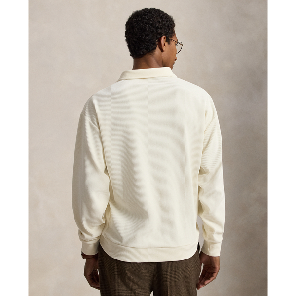 Relaxed Fit Knit Corduroy Polo Shirt