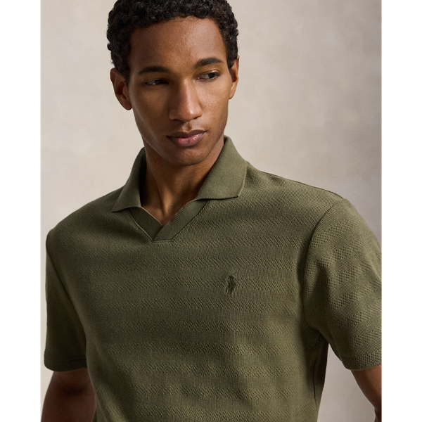 Outdoors Olive Pointelle-Ribbed Polo Shirt Polo Ralph Lauren 6