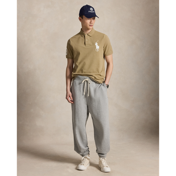 Camisa Polo Classic fit com Big Pony Polo Ralph Lauren em Bege-escuro/branco 4