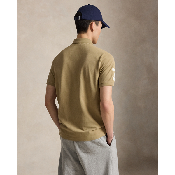 Camisa Polo Classic fit com Big Pony Polo Ralph Lauren em Bege-escuro/branco 5