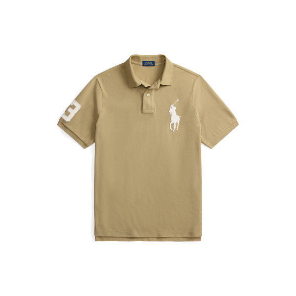Camisa Polo Classic fit com Big Pony Polo Ralph Lauren em Bege-escuro/branco 2