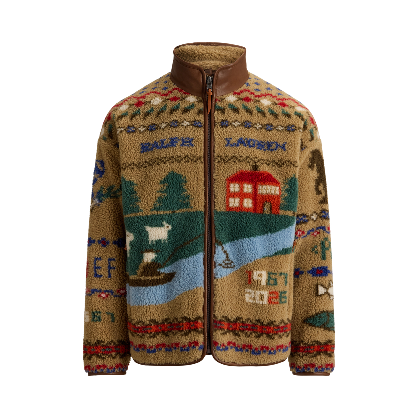 Мужская куртка Ralph Lauren Scenic Pile Fleece, цвет: Хаки — фото 6