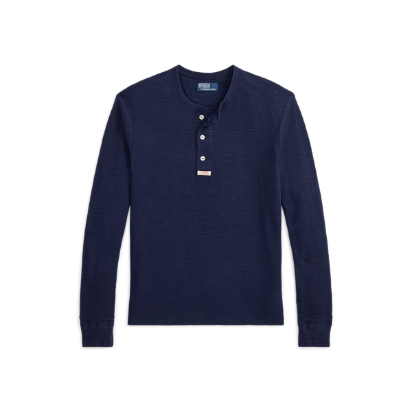Cruise Navy Waffle-Knit Henley Shirt Polo Ralph Lauren 2