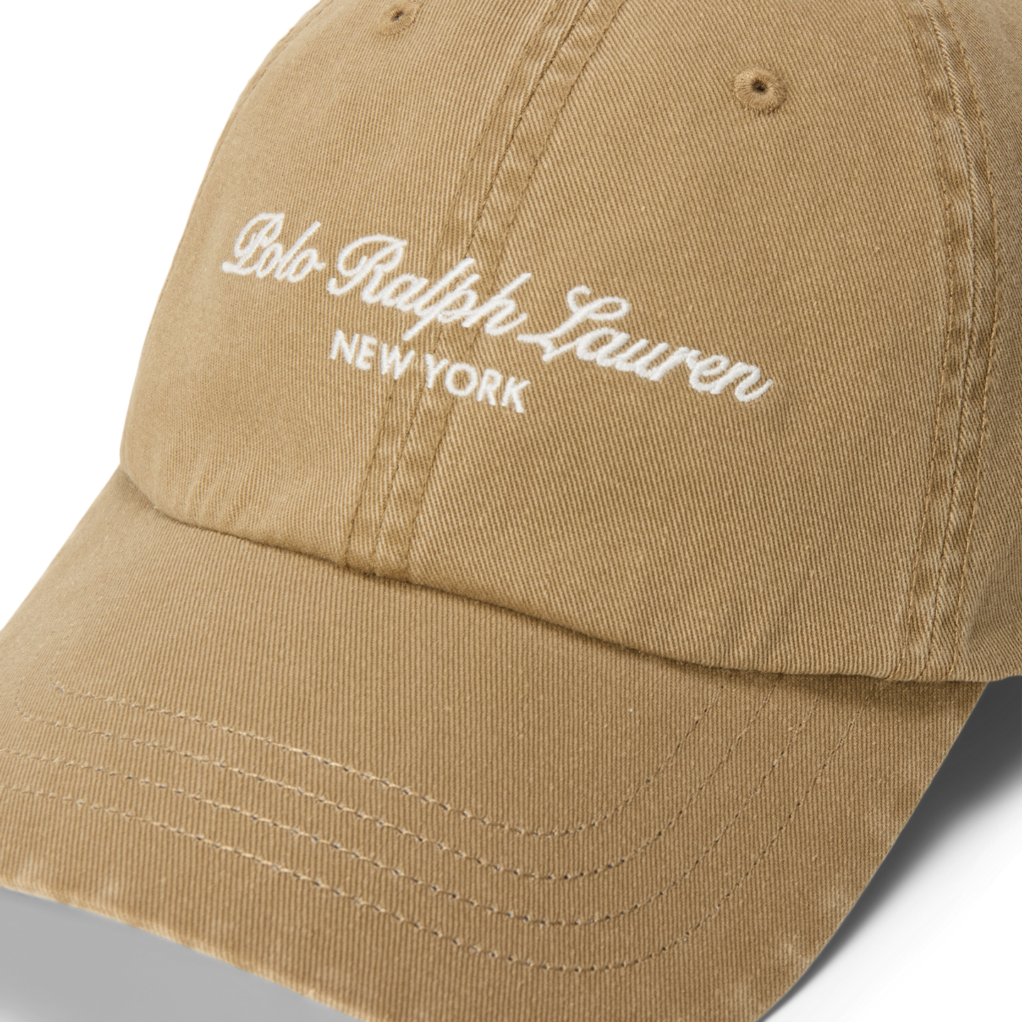 Мужская кепка Ralph Lauren Embroidered-Logo Twill Ball, цвет: Пустынный хаки — фото 2