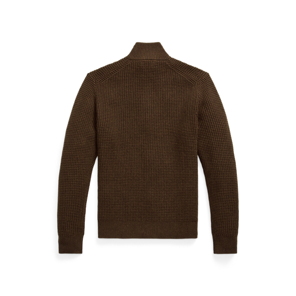 Jersey de lana y algod&oacute;n en punto waffle Polo Ralph Lauren en Jaspeado marr&oacute;n wengu&eacute; 2