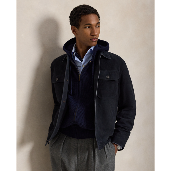 Hunter Navy Waffle-Knit Wool-Cotton Hooded Sweater Polo Ralph Lauren 7