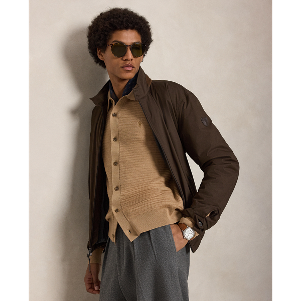 Washable Wool Polo Collar Cardigan