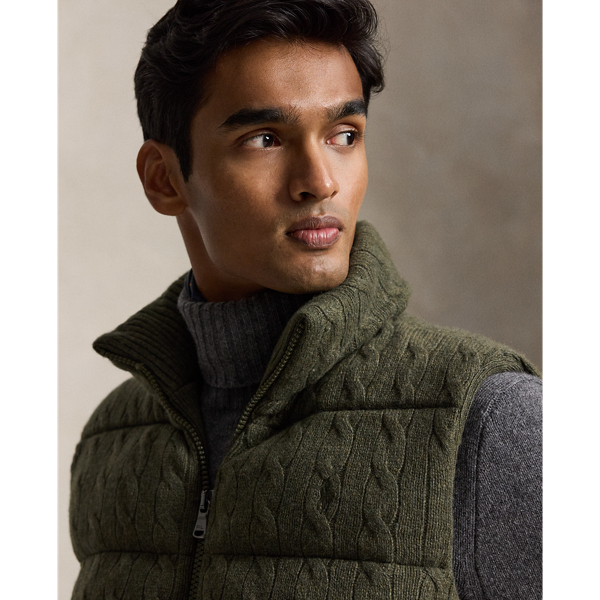Cable-Knit Wool-Cashmere Sweater Vest
