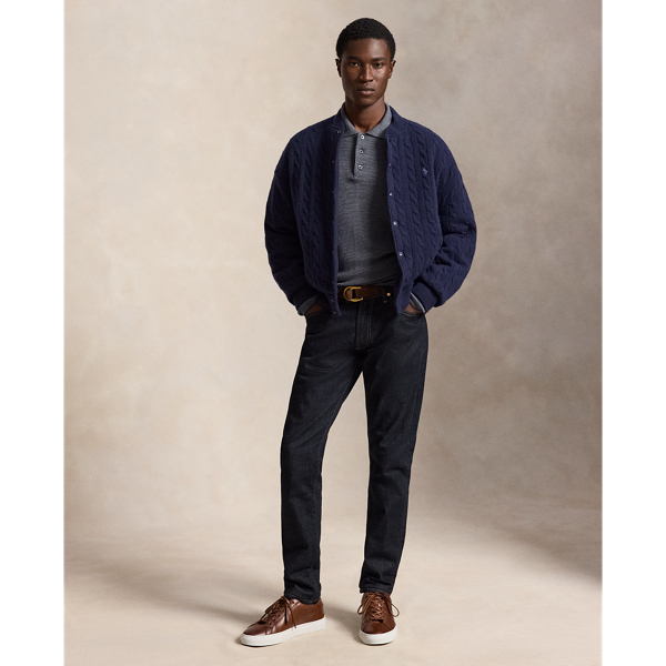 Relaxed Fit Cable-Knit Jumper Jacket