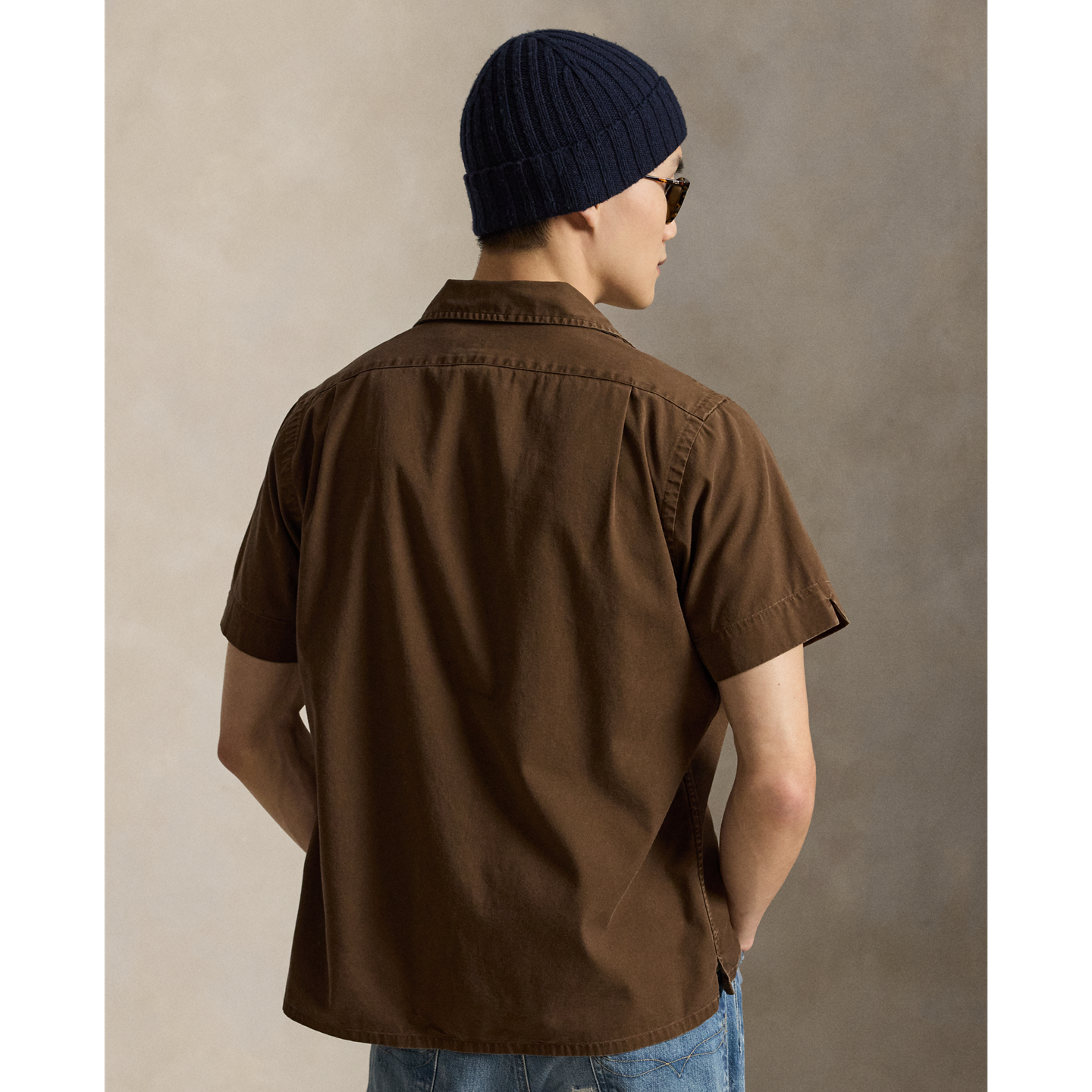 Мужская рубашка Ralph Lauren The Ralph Logo Camp, цвет: Коричневый — фото 2